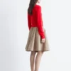 Flared Knee-Length Skirt