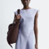 Flared Linen Midi Dress