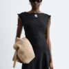 Flared Linen Midi Dress
