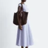 Flared Linen Midi Dress