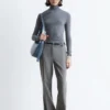 Flared Press-Crease Trousers