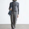 Flared Press-Crease Trousers