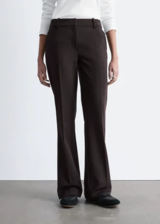 Flared Press-Crease Trousers