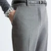 Flared Press-Crease Trousers