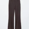 Flared Press-Crease Trousers