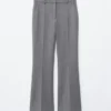Flared Press-Crease Trousers