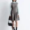 Flared Wool Mini Dress