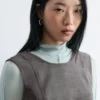 Flared Wool Mini Dress