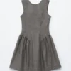 Flared Wool Mini Dress
