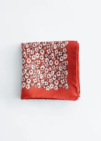 Floral Print Silk Scarf