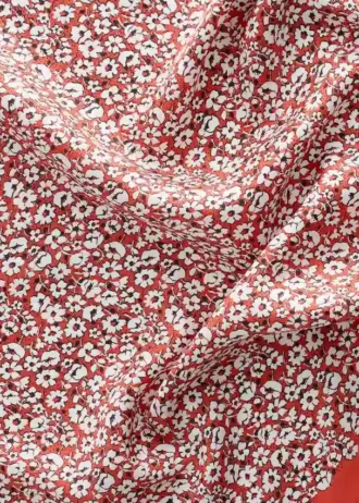 Floral Print Silk Scarf