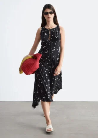 Floral Silk Maxi Dress