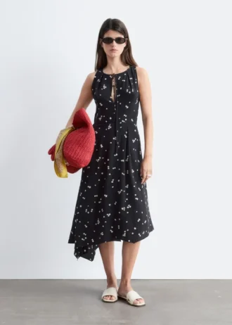 Floral Silk Maxi Dress