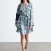 Floral Wrap Mini Dress