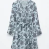 Floral Wrap Mini Dress