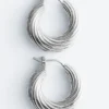 Fluted Hoop Earrings