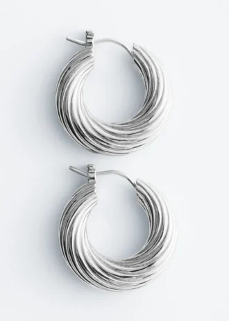 Fluted Hoop Earrings