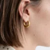 Fluted Hoop Earrings
