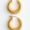 Fluted Hoop Earrings