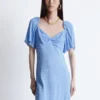 Flutter-Sleeve Midi Dress