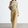 Fold-Detail Jeans