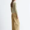 Fold-Detail Jeans
