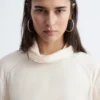 Folded Stand-Collar Blouse