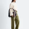 Folded Stand-Collar Blouse