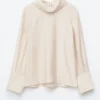 Folded Stand-Collar Blouse