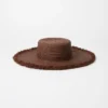 Frayed Raffia Straw Hat