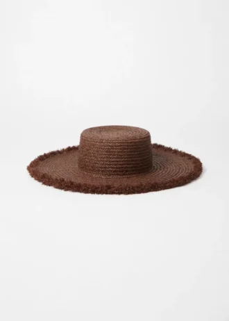 Frayed Raffia Straw Hat