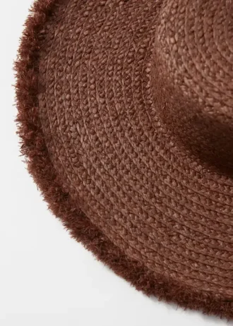 Frayed Raffia Straw Hat