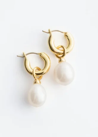 Freshwater Pearl Hoops