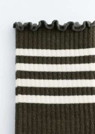 Frill-Trim Striped Socks