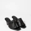 Fringed Leather Mules