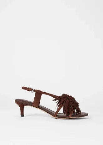 Fringed Leather Sandals