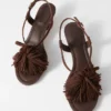 Fringed Leather Sandals