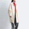 Fringed Shawl Wool Coat