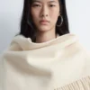 Fringed Shawl Wool Coat