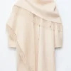 Fringed Shawl Wool Coat
