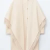 Fringed Shawl Wool Coat