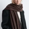 Fringed Wool Blanket Scarf