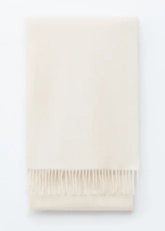 Fringed Wool Blanket Scarf
