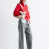 Funnel-Neck Zip-Up Sweatshirt
