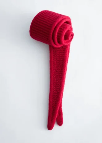 Garter Knit Wool Scarf