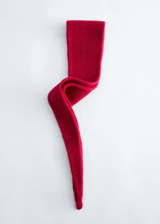 Garter Knit Wool Scarf