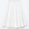 Gathered A-line Maxi Skirt