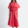 Gathered A-line Maxi Skirt