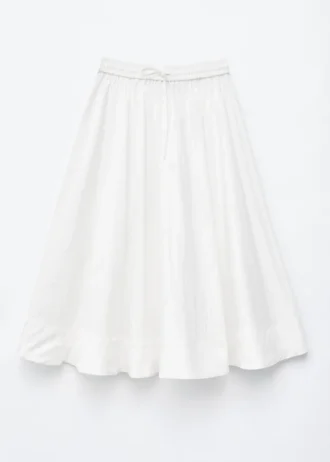 Gathered A-line Maxi Skirt