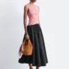 Gathered A-line Maxi Skirt